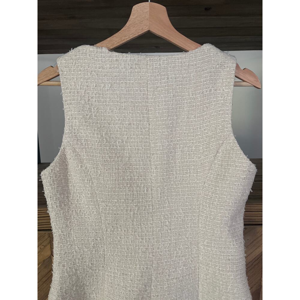 Astr Tweed‎ Long Tailored Vest Medium Cream/Ivory - Picture 5 of 6